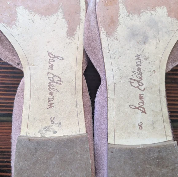 Sam Edelman Suede Pointed Toe Flats Pink Size 8 - Picture 2 of 4